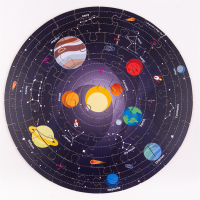Bigjigs - Rundes Bodenpuzzle - Sonnensystem - 50 Teile