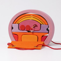 Grimm’s – Casa Mobile Componibile – rosa e arancione