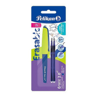Gumovací pero Pelikan - modré + 2 ks náplně