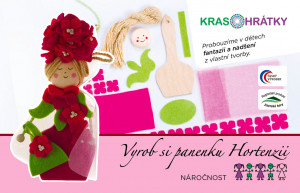 Krasohrátky - Vyrob si bábiku ružovú Hortenziu