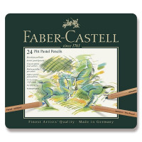 Matite pastello per artisti Faber-Castell Pitt Pastel - astuccio metallo - 24 colori