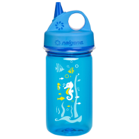 Detská fľaša na pitie  Nalgene Grip´n Gulp - Blue Seahorse, 350 ml
