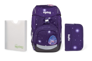 Školní set Ergobag prime Galaxy fialový 2021 - batoh + penál + desky