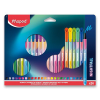 Pennarelli per bambini Maped Color'Peps Deco Nightfall, 24 colori