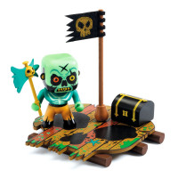 Arty Toys - pirát Skull s plťou a truhlicou