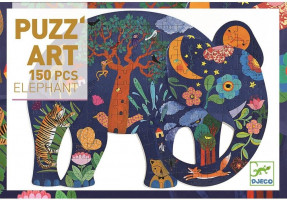 Puzzle art - Slon - 150 ks - Sleva poškozený obal