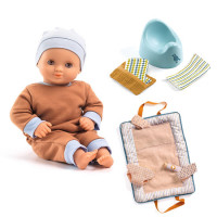 Pomea Set mit Puppe Praline - Ausstattung für Windelwechsel