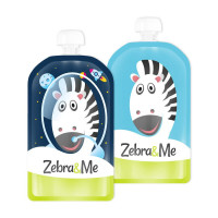 Zebra&Me kapsičky na opakované použitie 2 ks - Kozmonaut - zebra