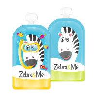 Zebra&Me kapsičky na opakované použitie 2ks - Potápač - zebra