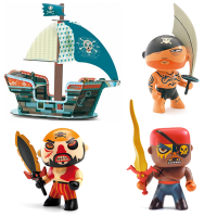 Balíček Arty Toys - piráti Tatoo & Biglos & Soscar s lodí