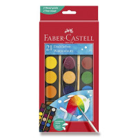 Velike vodne barvice Faber-Castell 30 mm - 21 barv