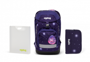 Školní set Ergobag prime Galaxy fialový 2023 - batoh + penál + desky
