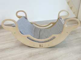 Podloga za Montessori gugalnico 6 v 1 smile z elastanom, siva