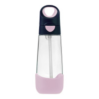 Bottiglia con cannuccia 600 ml – indaco/rosa