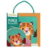 Punch needle – otroško vezenje z votlo iglo – Tiger