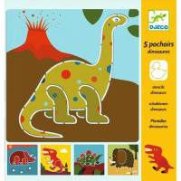 Mal-Schablonen Dinosaurier (5 Teile)