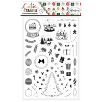 Timbri Aladine Cutie Stamps - Decorazioni natalizie, 71 pezzi