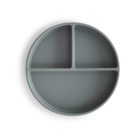Mushie silikonový talíř s přísavkou - Stone - Sleva poškozený obal