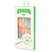 Scatola di 6 penne gel - arcobaleno