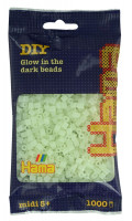 Hama Midi - Beutel mit Perlen Leuchtfarbe grün (1000 Teile)