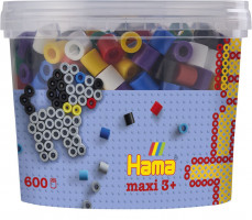 Hama Maxi - Perlen in einer Dose Mix - 600 Stück