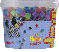 Hama Maxi korálky v tubě mix pastelových barev - 600 ks