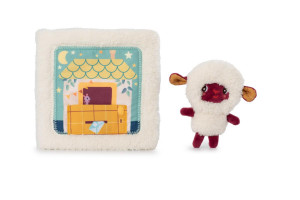 Lilliputiens - tekstilna knjižica s prstno lutko - lahko noč z ovčico Yvon