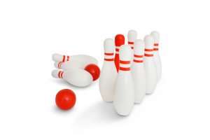 Bowling - červená & biela