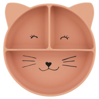Dětský silikonový talíř s přísavkou Mrs. Cat
