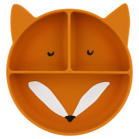 Dětský silikonový talíř s přísavkou Mr. Fox