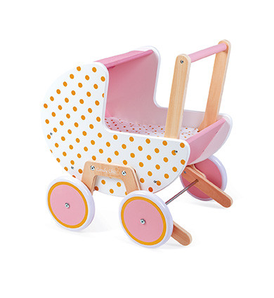 Leseni voziček za punčke – Candy Chic
