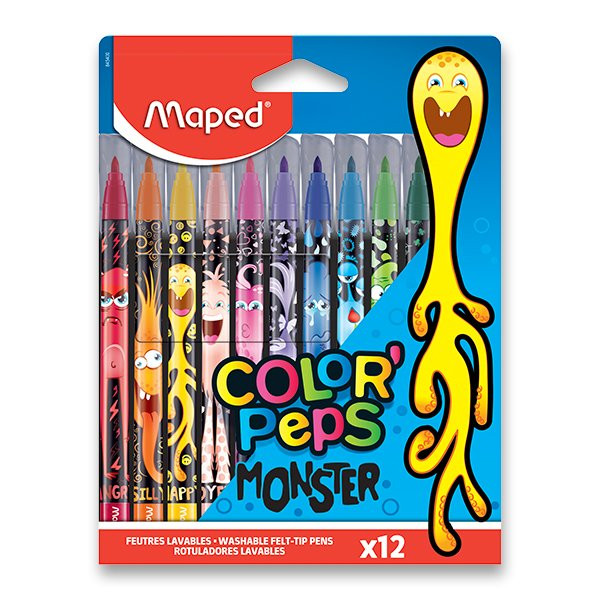 Pennarelli per bambini Maped Color'Peps Monster - 12 colori