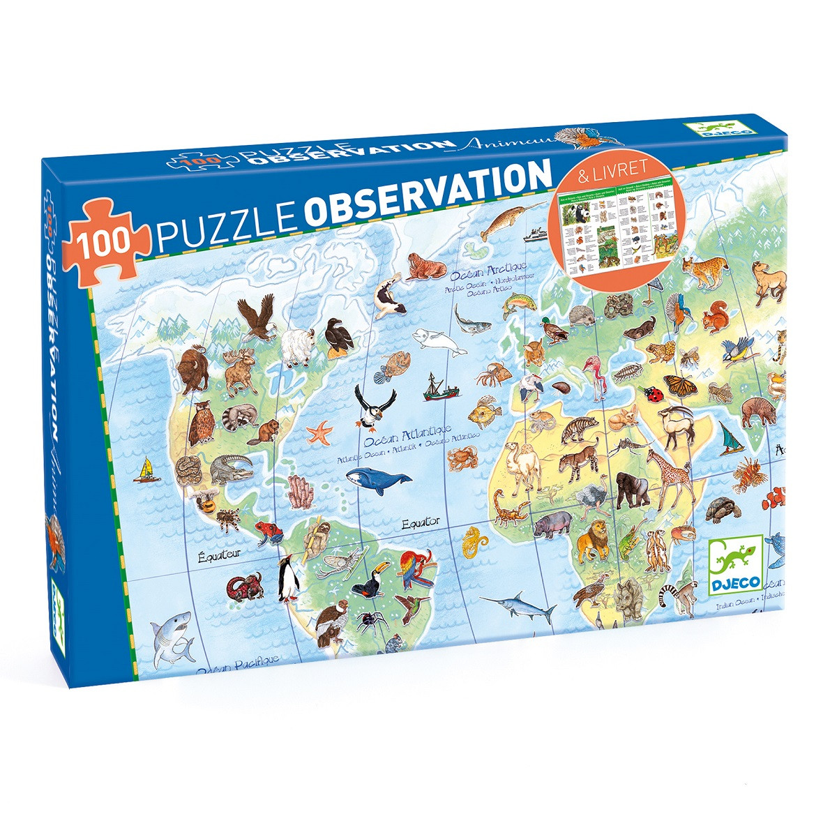 Puzzle per bambini Hape – Puzzle e gioco mappa del mondo 2 in 1,gioco  educativo