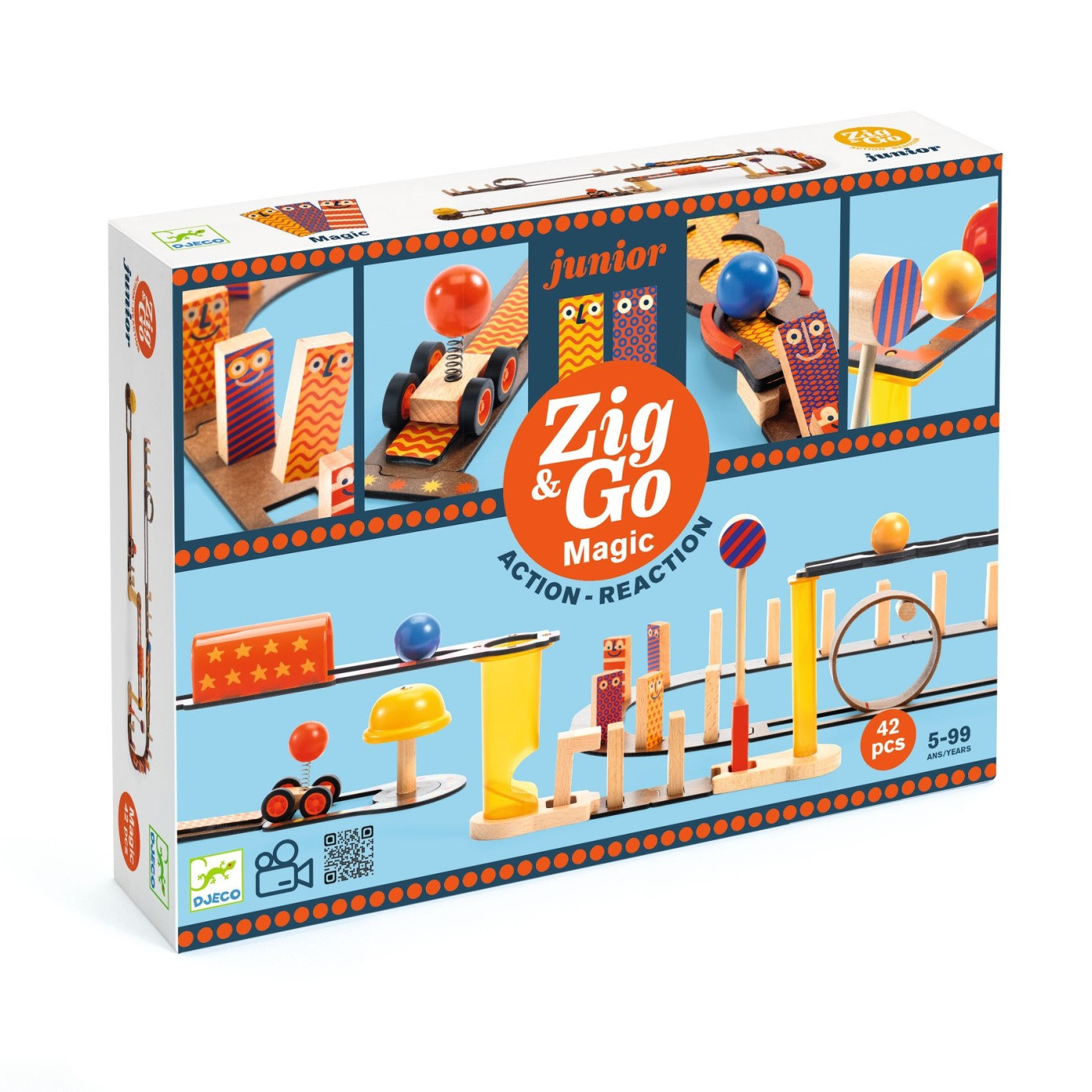 Steza za domine – Zig & Go Junior – Magic – 42 kosov