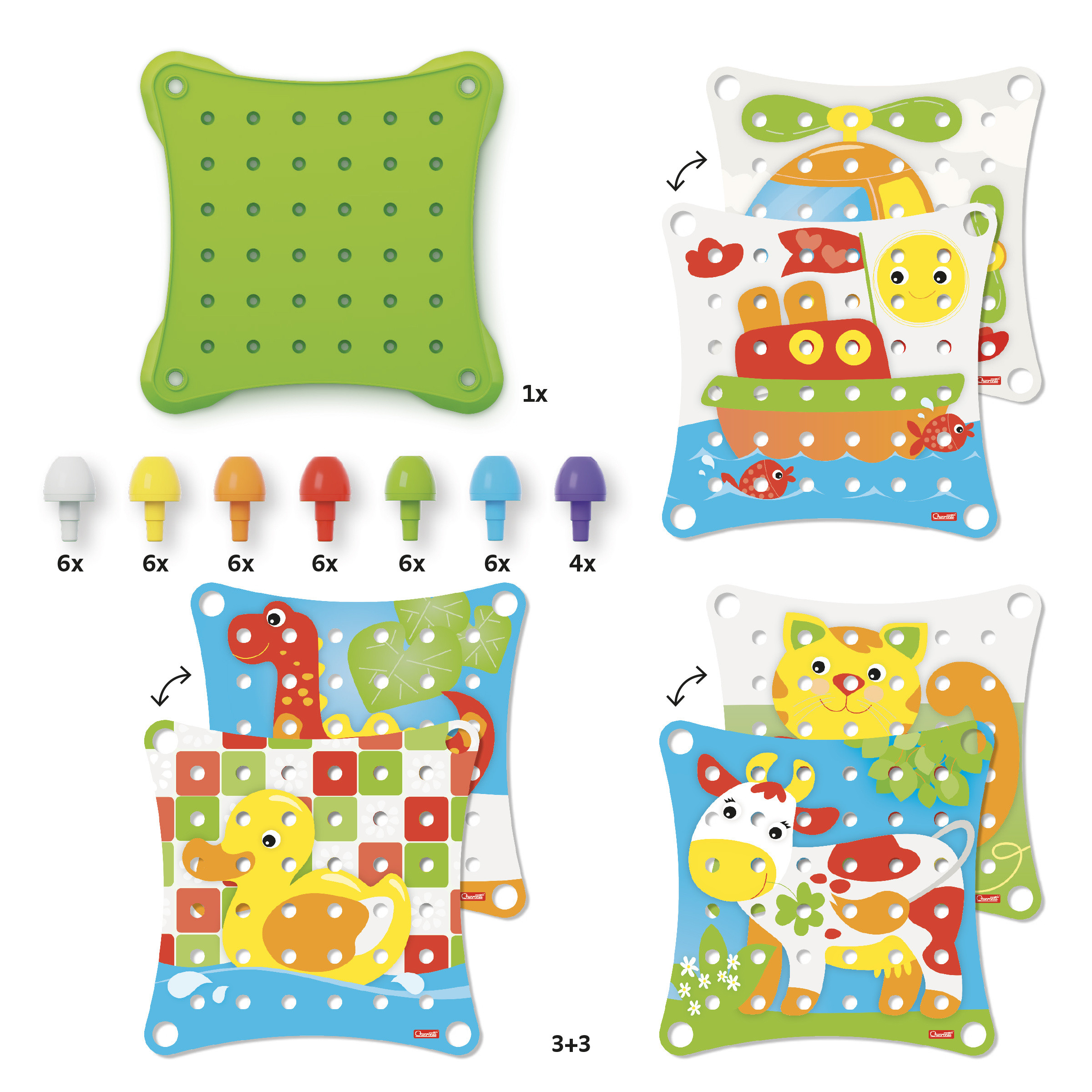 Jumbo Giochi 19580 - 6 Giochi Educativi In Viaggio, Forme E Colori, 27.5x20x5 Cm, Per Bambini Da 2 Anni, Multicolore
