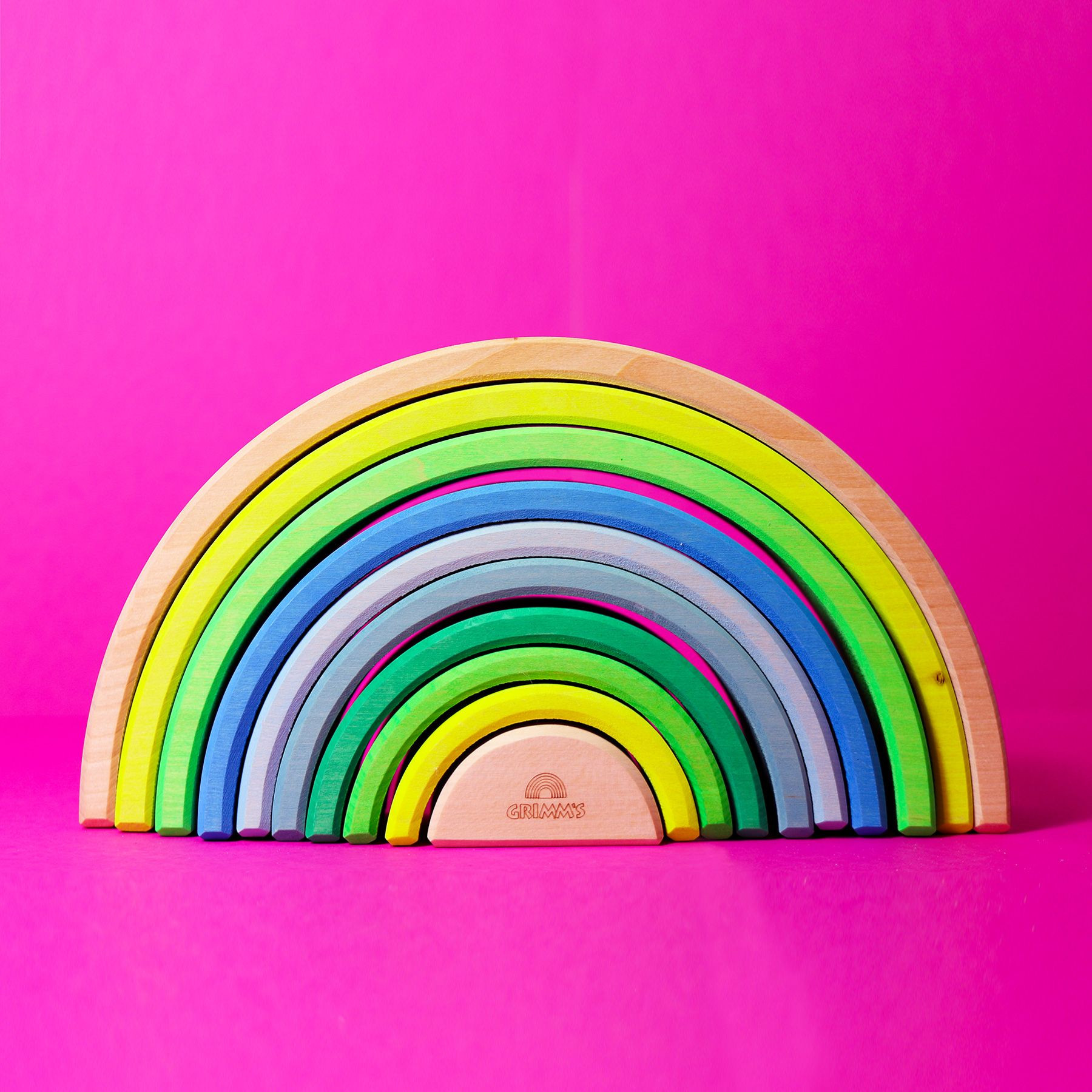 Grimm's - Arcobaleno - puzzle in legno - verde neon